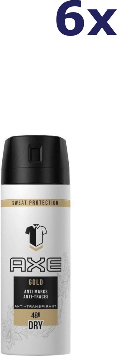 Axe 6x Deodorant Bodyspray Dry Gold 150ml