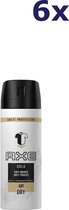 6x Axe Deodorant Bodyspray Dry Gold 150ml
