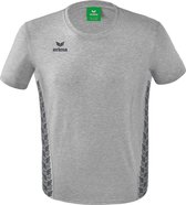 Erima Essential Team T-Shirt Kinderen - Licht Grey Melange / Slate Grey | Maat: 140