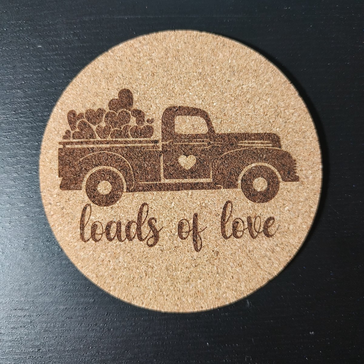 Loads of Love Valentijnsdag set van 6 kurk onderzetters