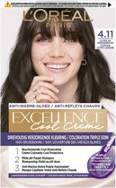 L'Oréal Paris Excellence Cool Crème Ultra As Middenbruin 4.11 - Permanente Haarkleuring