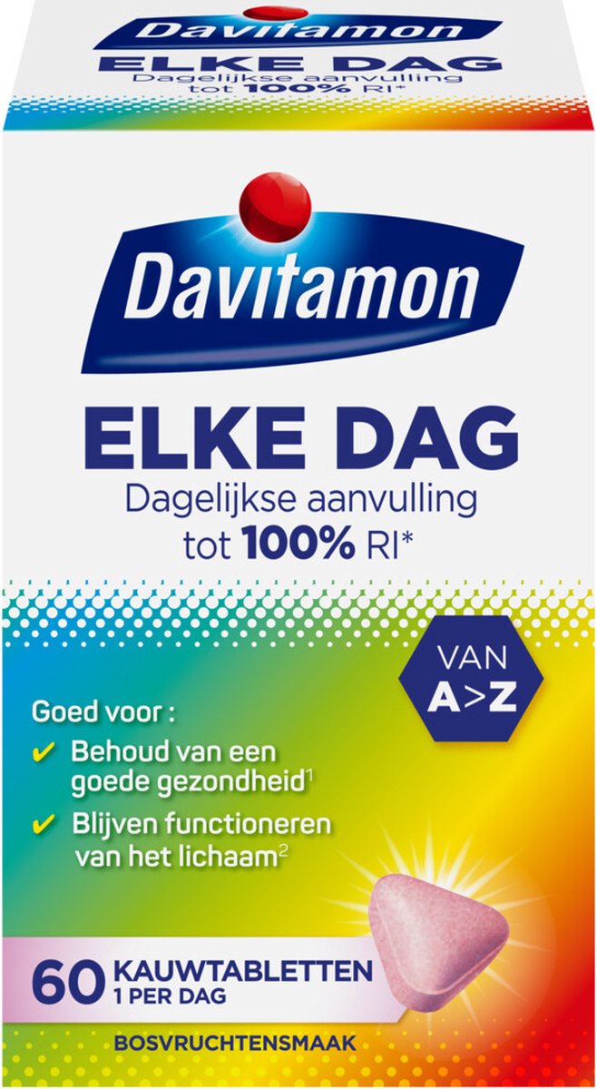 Goedkoopste 2x Davitamon Elke Dag 60 kauwtabletten