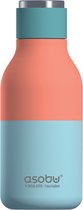 Asobu Urban Water Bottle Pastel Blauw 473 ml reisfles past in bekerhouder