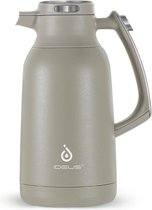 Vacuüm geïsoleerde koffiekaraf, 2 liter, roestvrij staal, thermotheepot, warm- en koudwaterdrankdispenser (Celadon kleur)
