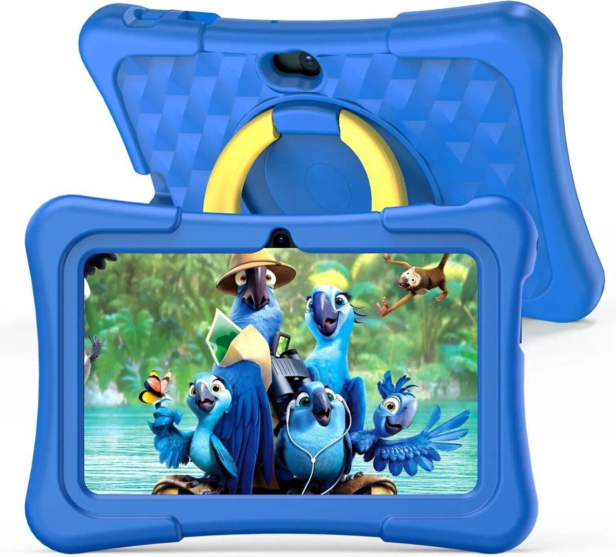 K7 PRO - Kinder Tablet vanaf 3 jaar - 17,8 cm - Android - Blauw - 1024x600 Ultra HD - 2500 MAH - WIFI - Voorgeïnstalleerd - 32 GB - Zacht Silicone Case
