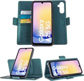 Geschikt voor Samsung Galaxy A25 - Book Case Hoesje - Uitneembaar Hoesje - Magnetische Sluiting - Portemonnee Turqoise