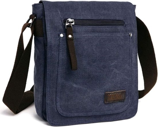 Herenschoudertas kleine vintage canvas schoudertas voor heren schoudertas bol