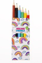 24 Pakjes Regenboog Kleurpotloodjes - 6 Potloodjes per Pakje - Uitdeelcadeautjes voor kinderen - Schoolpotloden - - Klein Speelgoed - Traktatie - Cadeautjes voor Kinderen