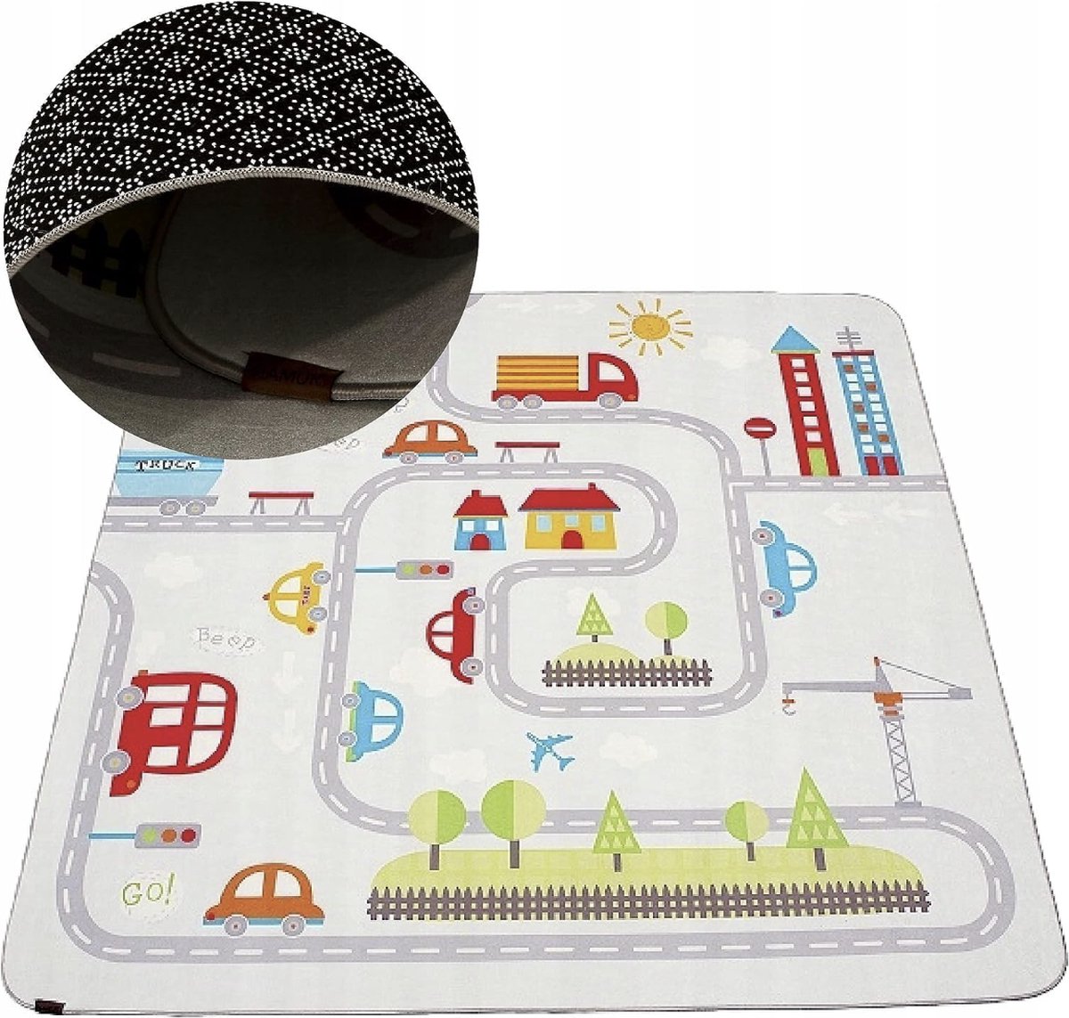 Gewatteerd babytapijt, opvouwbaar, antislip, machinewasbaar, opvouwbaar
