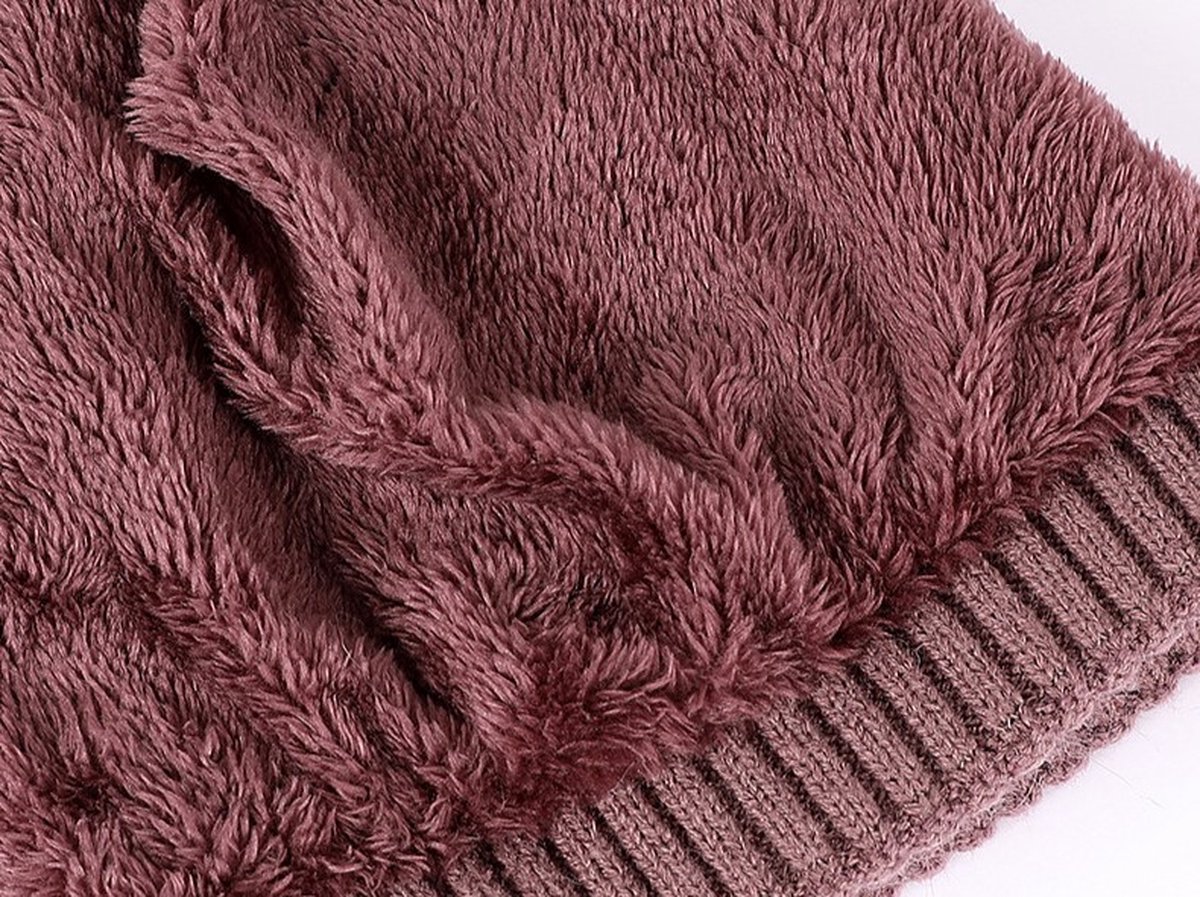 ZOORON Gebreide Wintermuts Set - Acryl, Zachte Elastische Muts, Eenheidsmaat, Voor Heren En Dames