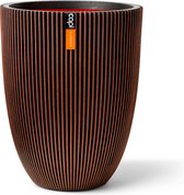 Capi Europe - Vase élégant bas Groove NL - 46x58 - Koper - Ø d'ouverture - Pour intérieur et extérieur - Garantie à vie - Incassable - 100% Recyclable - KGVCO783