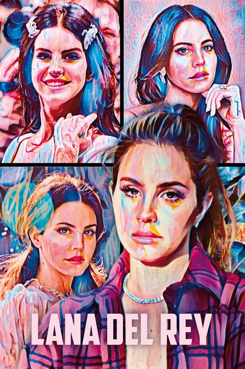 Passion For Art Lana Del Rey Collage - Poster - 30 x 40 cm Roze