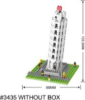 Gift series 3435 - Tower of Pisa - kleine blokjes - bouwpakket