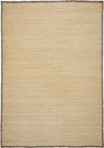 Kave Home - Jute tapijt Sorina met bruine rand 160 x 230 cm