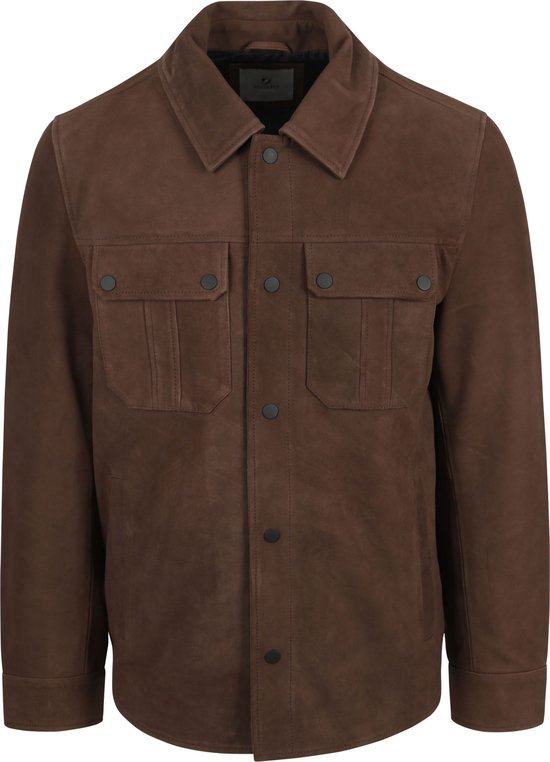 Suitable - Jacket Suede Bruin - Heren - Maat M - Regular-fit