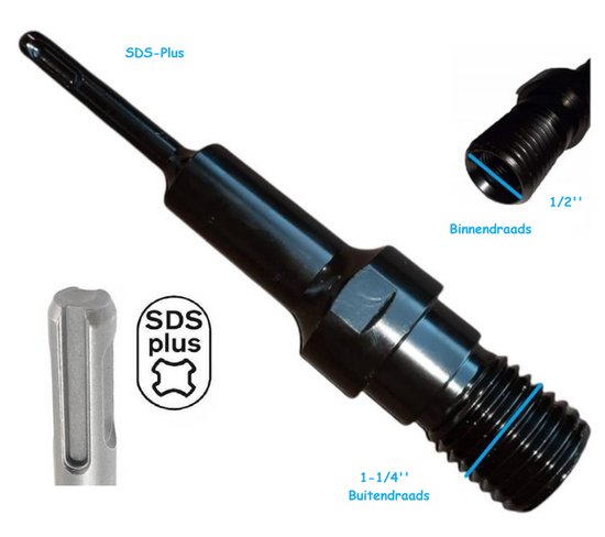 Adapters voor diamantboorkronen 1 1-4 unc sds-di bosch 260855 - Gereedschap online kopen? | Korting tot 62