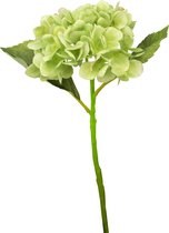 Kunstbloemen - Nepbloemen - Hortensia Deluxe - Zijde - Groen - 33 cm