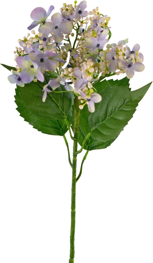 Kunstbloemen - Nepbloemen - Vlinder Hortensia - Zijde - Licht Lila - 72 cm