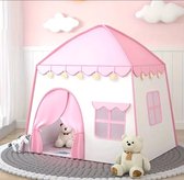 Prachtige leuke speeltent prinsessen tent hut huisje speelhuis lichtroze groot 130x100x130cm model 01