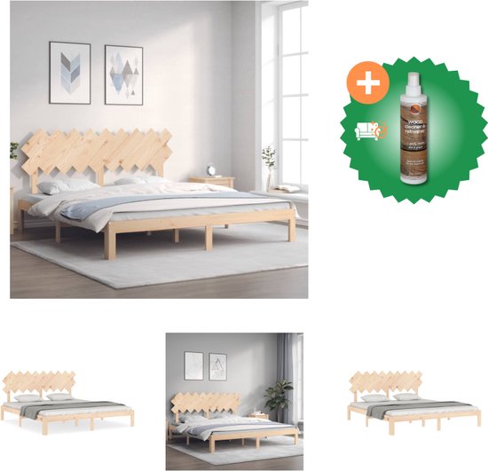 VidaXL Bedframe Massief - Bed - Inclusief Houtreiniger en verfrisser