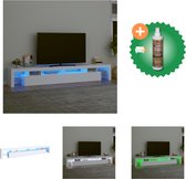 vidaXL tv-meubel - 260 x 36.5 x 40 cm - Met RGB LED-verlichting - Wit - Kast - Inclusief Houtreiniger en verfrisser
