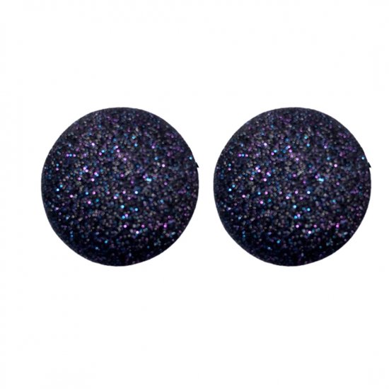 Clip -oorbellen -zwart -Disco dip -2.5 cm- geen gaatje- Charme Bijoux