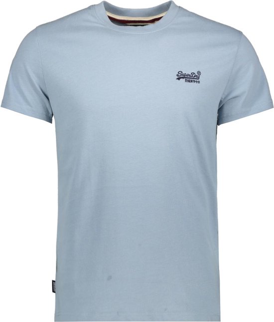 T-shirt Homme Superdry Essential Logo Emb Tee - Bleu Clair - Taille L
