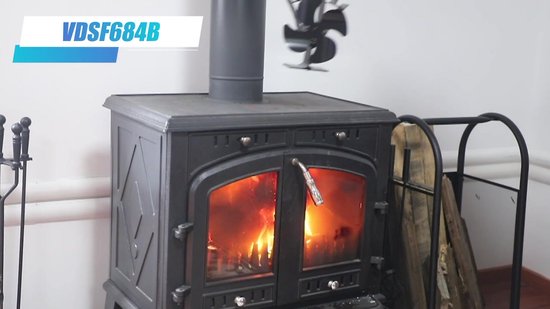 VOYTO Stille Werking Kleine 4 Bladige Warmteaangedreven Kachelventilator Voor Hout Houtkachel Open Haard Milieuvriendelijk Houtbrander Ventilator Fans Logbrander Accessoires 664245656