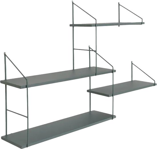 Etagère murale en bois Artichok Mady vert - 99 x 62 cm