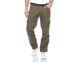 TIMEZONE Heren Cargo Broek BenitoTZ comfort/relaxed Olijf Volwassenen Loose fit cargobroek