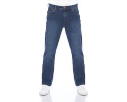 Wrangler Heren Jeans Broeken Texas Stretch regular/straight Fit Blauw Volwassenen Denim Jeansbroek