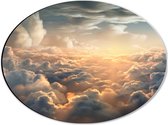 Dibond Ovaal - Wolken - Lucht - 40x30 cm Foto op Ovaal (Met Ophangsysteem)