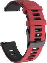 Siliconen bandje - geschikt voor Polar Ignite / Ignite 2 / Ignite 3 / Pacer / Pacer Pro / Unite - rood-zwart