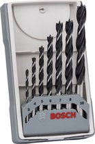 Bosch Accessories 2607017034 Jeu de forets pour le bois 7 pièces 3 mm, 4 mm, 5 mm, 6 mm, 7 mm, 8 mm, 10 mm tige cylindr