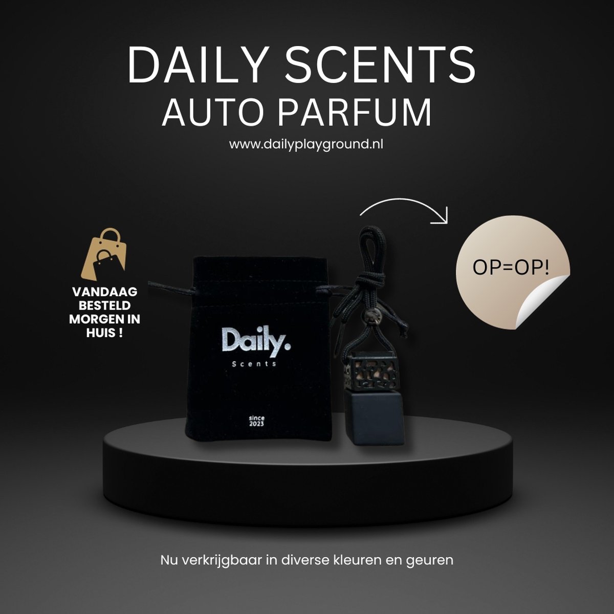 Daily Scents - Auto Parfum - Car Parfume - Bekende Mannen Geuren - Classic Gentleman - Mat Zwart