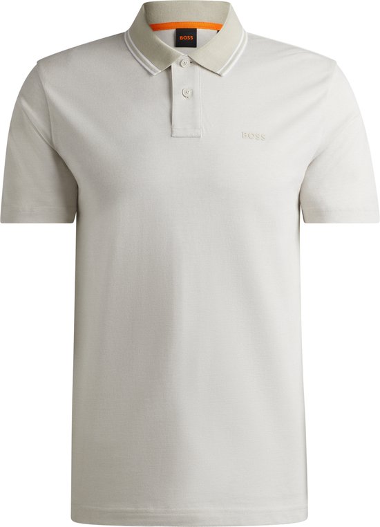 BOSS Orange Polo korte mouw Beige PeoxfordNew 10256894 01 50507814/271