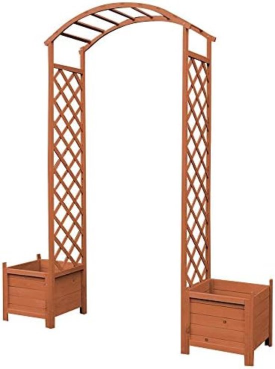 Rozenboog Pergola VidaXL Pergola Hout - Rozenboog Klimrek 200x40x205 Cm, Grenenhout Groen Geïmpregneerd Pergola Zonwering
