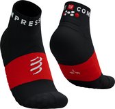 Compressport | Ultra Trail Low Socks | Unisex Trailsokken | Black/White/Core Red | 39-41 -