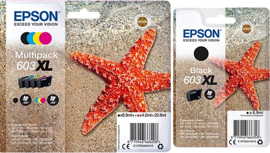 Foto: Epson 603xl inktcartridge multipak zwart