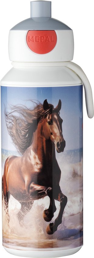 Gourde pop-up Mepal Campus - 400 ml - Se ferme hermétiquement - Gobelet pour enfant - Horse Sauvage