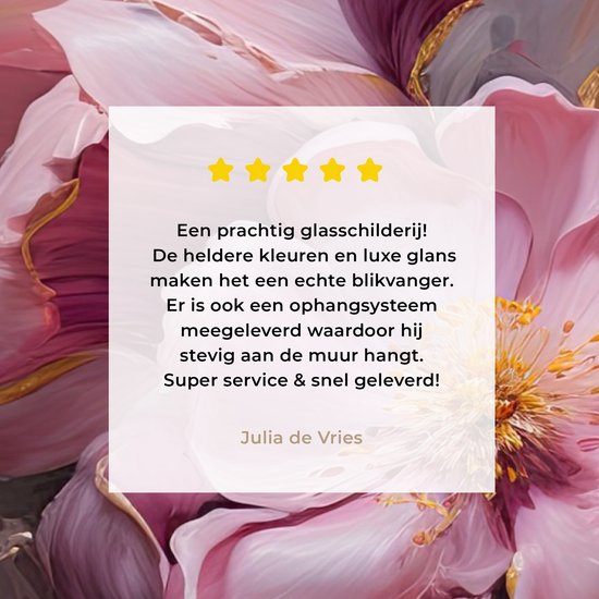 MuchoWow® Peinture sur verre 120x80 cm - Peinture sur verre acrylique - Fleurs - Rose - Nature morte - Art - Photo sur verre - Décoration murale salon - Décoration murale chambre - Peintures