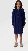 Sissy-Boy - Donkerblauwe jurk met ruffle details en pintucks