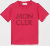 Moncler T-shirt met 3D logoprint - Donker Roze - Maat 140