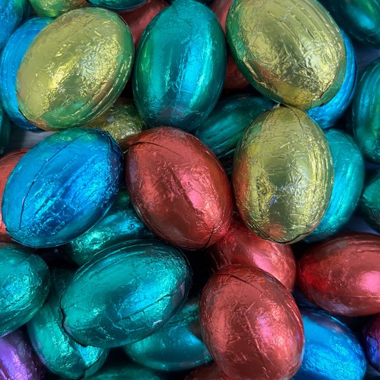 JOYIN 72 stuks bedrukte paaseieren, kleurrijke plastic