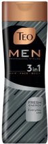 Teo Men 3in1 douchegel - shampoo en gezicht reiniger met eiwitten - frisse geur 350 ml