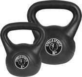 Gorilla Sports Kettlebells - Kunststof - 18 kg & 16 kg - Set van 2