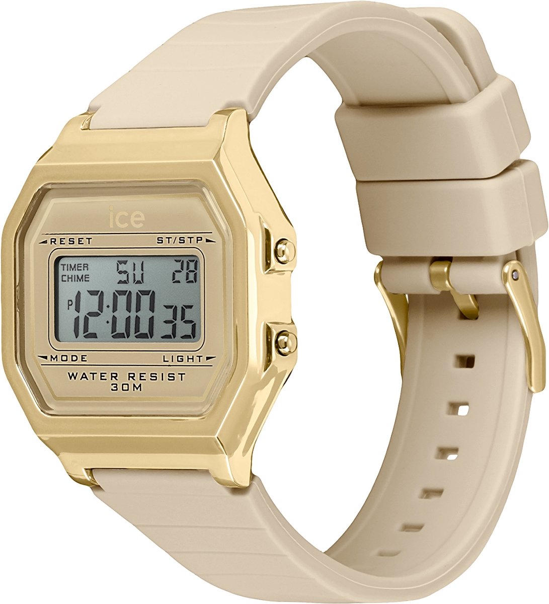 Ice Watch ICE digit retro - Almond skin 022062 Horloge - Siliconen - Grijs - Ø 33 mm