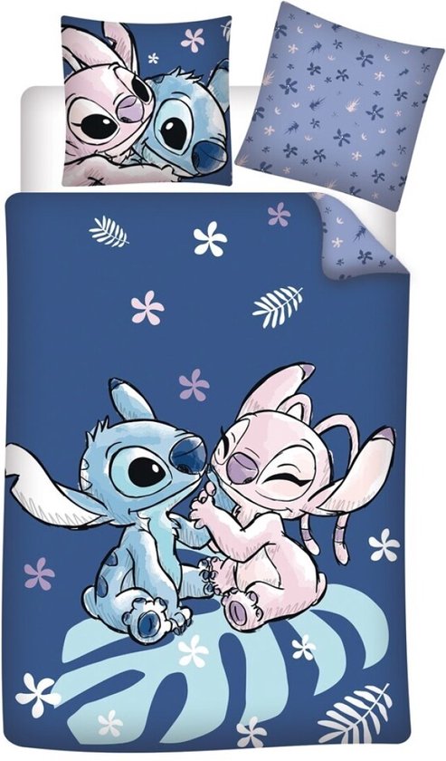 Disney Lilo & Stitch Housse de couette, Cosy - Simple - 140 x 200 cm - Polycoton