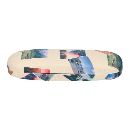 Concorde Étui à lunettes/housse de rangement pour lunettes Holiday - plastique dur - blanc crème - housse de lunettes de soleil