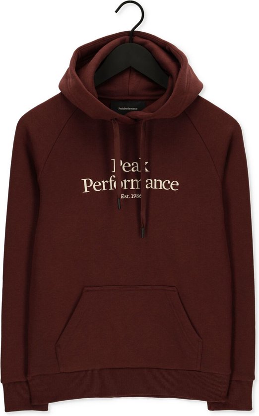 Peak Performance W Original Hood Truien & vesten Dames - Sweater - Hoodie - Vest- Bordeaux - Maat XS